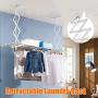 Wall Mounted Retractable Clothes Airer - Ceiling Mounted Laundry Drying Rack-Space Save-Laundry Rack Drying Hanger Clotheshorse