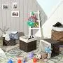 SONGMICS Set of 3 Rattan-Style Storage Baskets Bins, Storage Cubes, Indoor Collapsible Toy Organizer, 27L Decorative Bins with Metal Frame and Handles, Bedroom Closet Laundry Room, Brown URRB130BR SONGMICS Set of 3 Rattan-Style Storage Baskets Bins, Storage Cubes, Indoor Collapsible Toy Organizer, 27L Decorative Bins with Metal Frame and Handles, Bedroom Closet Laundry Room, Brown URRB130BR