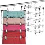 Space Saving 5 Tier Metal Skirt Hanger with Clips (3 Pack) Hang 5-on-1, Gain 70% More Space, Rubber Coated Hanger Clips, 360 Swivel Hook, Adjustable Clips Pants Hanger, Hang Slack,Trouser,Jeans,Towels