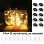 Shelley Solar Mason Jar Lid Lights,10 Pack 30 LEDs(Hanger Included) String Fairy Lights Solar Laterns Table Lights,Great Outdoor Lawn Decor for Patio Garden, Yard(No Jars) (Warm White)
