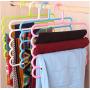 Pants Hangers Holders Multifunction Trousers Hanger Tie Scarfs Belt Towel Non-Slip Magic Hanger Storage Rack Clothes Hanger 5pcs Random Color