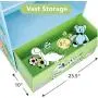 Fantasy Fields - Sunny Safari Toy Organizer with Rolling Storage Box, Wooden Toy Storage Fantasy Fields - Sunny Safari Toy Organizer with Rolling Storage Box, Wooden Toy Storage