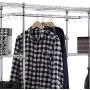 EnjoyShop Expandable Free Standing Closet Clothes Hanger Rack Premium and Sturdy Steel Framework