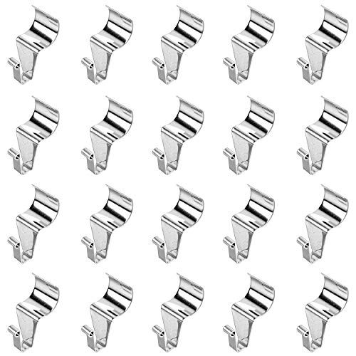Kingrol 20 Pack Vinyl Siding Hooks, Stainless Steel No-Hole Hanger Hooks for Indoor Outdoor Home Decor