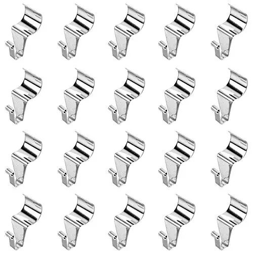 Kingrol 20 Pack Vinyl Siding Hooks, Stainless Steel No-Hole Hanger Hooks for Indoor Outdoor Home Decor