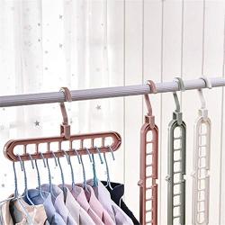 Multifunctional Hanger,PBudiYr Folding Anti-Skid Rotate Hanger Anti-Skid Multifunction Clothes Hanger Hook (Gray)