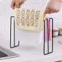 M-TOP Dishcloth Holder for Kitchen Sink Tower Dishcloth Hanger 3 Tier Kitchen Cloth Rack with 2 Sponge Hooks Countertop Towel Rag Washcloth Stand to Hang Sponges,Dish Cloths,ragsblack-2 Packs