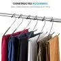 ZOBER Slack/Trousers Pants Hangers - 20 Pack - Strong and Durable Anti-Rust Chrome Metal Hangers, Non Slip Rubber Coating, Slim & Space Saving, Open Ended Design for Easy-Slide Pant, Jeans, Slacks Etc