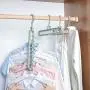 Decdeal Hanger Organizer Multi-Port Support, Rotate Anti-Skid Folding Hanger Magic Space Saving Clothes Hangers Organizer with 9 Holes for Drying and Storage