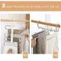 WAOU Massy Pants Hangers Multi-Layer Hanging Pants 5 in 1 Pants Rack Stainless Steel Pants Hangers Folding Storage Rack Space Saver Storage for Trousers Scarf Tie Belt Adjustable(2 Pack) … WAOU Massy Pants Hangers Multi-Layer Hanging Pants 5 in 1 Pants Rack Stainless Steel Pants Hangers Folding Storage Rack Space Saver Storage for Trousers Scarf Tie Belt Adjustable(2 Pack) …