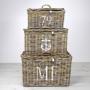Maine Furniture Co. Kubu Rattan Baskets Set of 3, Boxes with Handle, Multifunctional Storage Organizer, Incredibly Sturdy and Stylish-Small, Medium and Large Size, 40 x 60 x 35 cm, Natural