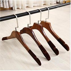 5pcs Retro Solid Wood Clothes Hanger Wooden Pants Rack Anti-Skid Household Adult Clothes Support