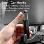 2 in 1 Car Seat Hooks for Purses and Bags with Phone Holder,Automative Headrest Purse Handbag Holder Hangers Organizers,Falling Resistance, Quietness and Universal Fit 2 in 1 Car Seat Hooks for Purses and Bags with Phone Holder,Automative Headrest Purse Handbag Holder Hangers Organizers,Falling Resistance, Quietness and Universal Fit