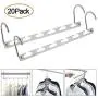 Edego 20Pcs Wonder Metal Magic Hanger Clothes Closet Organizer Hook Space Saver Saving Edego 20Pcs Wonder Metal Magic Hanger Clothes Closet Organizer Hook Space Saver Saving