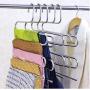 Hanging Clothes Hanger Clothing Storage Multifunctional Stainless Steel Multi-Layer Rack Seamless Adult Hanging Pants Hanger 2pcs