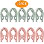 ONESWI 10 PCS Travel Hangers - Portable Folding Clothes Hangers Travel Accessories Foldable Clothes Drying Rack for Travel（Pink and Blue）