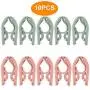 ONESWI 10 PCS Travel Hangers - Portable Folding Clothes Hangers Travel Accessories Foldable Clothes Drying Rack for Travel（Pink and Blue）