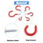 Glarks 100-Pieces 6 Sizes Red Vinyl Coated Cup Hooks Screw-in Ceiling Hooks Screw Hooks Mug Hooks Hangers Assortment Kit for Home and Office Use Glarks 100-Pieces 6 Sizes Red Vinyl Coated Cup Hooks Screw-in Ceiling Hooks Screw Hooks Mug Hooks Hangers Assortment Kit for Home and Office Use