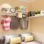 MOM Home Storage Rack,Office Stands Floating Shelves Wall Mounted Removable 5 Hooks Industrial Retro Wall Mount Coat Key Rack Coat Rack Hanger Space Saving Holders