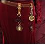 Steampunk Belt Accessory gadget hanger, leather belt loop, with D rings on Strap. Brown or black, brass, antique, or silver. Larp faire