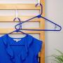 HANGERWORLD 20 Blue 16inch Plastic All Purpose Coat Clothes Garment Pant Skirt Bar Hangers Loop Hooks