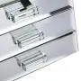 Jewelry Storage Box, 3 Layers Mirrored Jewelry Boxes Trinket Storage Make-up Container Case Drawer
