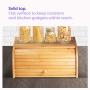 Klee Large Bamboo Bread Box, Roll Top, Fully Assembled