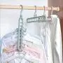 Multi-Port Support Circle Clothes Hanger Hangers Storage RackClothes Hanger Clothes Drying Racks Multifunction Plastic Scarf White