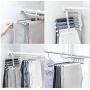 5pcs Random Color Multi-Functional Pants Rack Shelves Portable 5 in1 Stainless Steel Wardrobe Magic Clothes Hanger Storage Drying Hanger