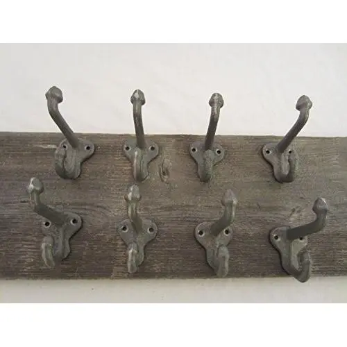 8 Coat Hooks Door Hanger PEGS Rack Decorative Clothes Wall Hook HAT Wall Metal
