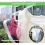 jiuding Plastic Nursery Hangers Baby Coat Hangers Space Saving Tubular Hangers for Kids Children Clothes White 36 pcs