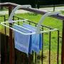 Xigeapg Portable Foldable Drying Rack Clothes Punch Free Hanger Winter Heating Radiator Balcony Clothes Hanger 52X16X34.5Cm