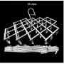 2pcs Clothes Hanger Folding Drying Rack Windproof Stainless Steel 35 Pegs Clip Hook for Socks Underwear Gloves Decoration 2pcs Clothes Hanger Folding Drying Rack Windproof Stainless Steel 35 Pegs Clip Hook for Socks Underwear Gloves Decoration