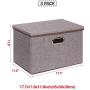 Large Foldable Storage Boxes with Lids [3Pack17.7x11.8x11.8], Fabric Storage Cube Organizer Cloth Containers Linen Bins Baskets for Closet Clothes Clothing Kids Room Nursery Toys Baby Products Bed Room