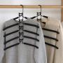 Cabilock Clothes Hanger Space Saving Clothes Hanger Wardrobe Clothes Rack Heavy Duty Folding Clothes Hanging Rack for Suit Coat Skirt T-Shirt (Black)