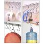 Anmas 10pcs X-Large S Shaped Utility Hooks 4.92 inch (125mm) Stainless Steel Metal Hangers Hanging Hooks Universal for Clothes Coat Bags Towels Kitchen, Work Shop, Bathroom, Garden