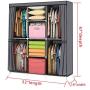 YOUUD Wardrobe Storage Closet Clothes Portable Wardrobe Storage Closet Portable Closet Organizer Portable Closets Wardrobe Closet Organizer Shelf Wardrobe Clothes Organizer Standing Closet Gray YOUUD Wardrobe Storage Closet Clothes Portable Wardrobe Storage Closet Portable Closet Organizer Portable Closets Wardrobe Closet Organizer Shelf Wardrobe Clothes Organizer Standing Closet Gray