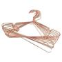 KOOBAY 30Pack 17" Rose Shiny Copper Clothes Metal Wire Hanging Hangers for Shirts Coat Storage & Display