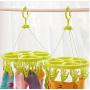 5pc Random Color 360 Degree Rotate Round Clothes Hanger Rack Socks Clips Home 15 Laundry Suitable for Travel and Home use.