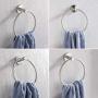 KES Bath Towel Holder Hand Towel Ring Hanging Towel Hanger Bathroom Accessories Contemporary Hotel Round Style Wall Mount SUS 304 Stainless Steel Brushed Finish, A2180DG-2