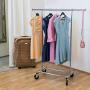 Tatkraft Darren Heavy Duty Adjustable Clothes Rack 100Kg, 220Lb Clothes Rack on Wheels, Easy to Set Up, Chromed Steel