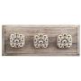 Indianshelf Handmade 1 Artistic Vintage Black Wooden Square Wall Hooks Hangers/Towel Holder Over The Door