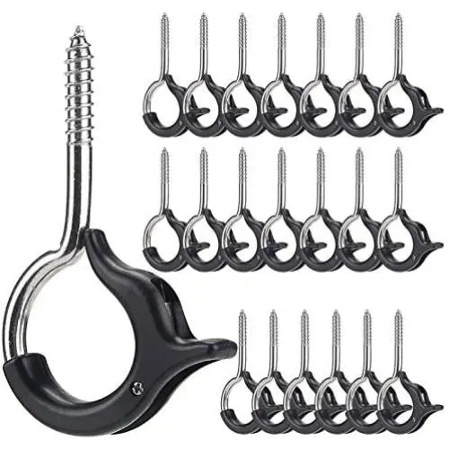 Q-Hanger,20 Pack Light Hooks for Outside String Lights,Outdoor Hooks for Outdoor String Lights,Easy Release Outdoor Wire & Christmas Light Hanger