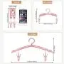 8 Pcs Portable Foldable Clothes Hangers with 16Pcs Hanger Clips for Travel Home Use - Premium Clothes Drying Rack for Scarves Suits Trousers Pants Shirts Socks Underwear(Highly Durable, Non-Slip)