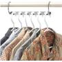 6pcs Magic Clothes Hanger Hanging Chain Metal Cloth Closet Hanger Shirts Tidy Save Space Organizer Hangers for Clothes