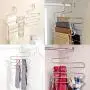 8 Pack Multi Pants Hangers Rack for Closet Organization,STAR-FLY Stainless Steel S-shape 5 Layer Clothes Hangers for Space Saving Storage 8 Pack Multi Pants Hangers Rack for Closet Organization,STAR-FLY Stainless Steel S-shape 5 Layer Clothes Hangers for Space Saving Storage