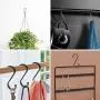 WINCANG 12 Pack S Hooks Black Aluminum S Shaped Hooks Heavy Duty Lightweight S Hanging Hangers Hooks for Pots, Pans,Plants, Cups, Bags,Clothes,Towels WINCANG 12 Pack S Hooks Black Aluminum S Shaped Hooks Heavy Duty Lightweight S Hanging Hangers Hooks for Pots, Pans,Plants, Cups, Bags,Clothes,Towels