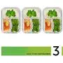 Prep Naturals Glass Meal Prep Containers 3 Compartment - Bento Boxes Containers Glass Food Storage Containers with Lids - Food Containers Food Prep Containers Glass Storage Containers with Lids 3 Pack
