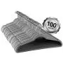 Elama Home ELH100GREY 100 Piece Set of Velvet Slim Profile Heavy Duty Felt Hangers with Stainless Steel Swivel Hooks in Gray, Grey Elama Home ELH100GREY 100 Piece Set of Velvet Slim Profile Heavy Duty Felt Hangers with Stainless Steel Swivel Hooks in Gray, Grey