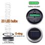 SunKite Solar Mason Jar Lights [Updated], 8 Pack 20 LED Waterproof Fairy Firefly Jar Lids String Lights with Hangers(NO Jars), Patio Yard Garden Wedding Decoration - Warm White